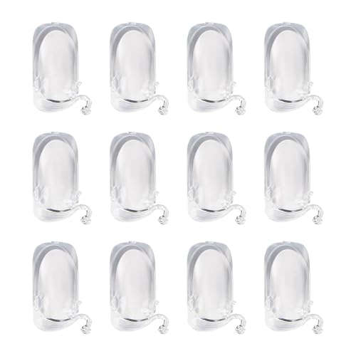Command 3M Gancho Adhesivo sin dañar la superficie, Uso Exterior, Mediano, Transparente, 12 piezas