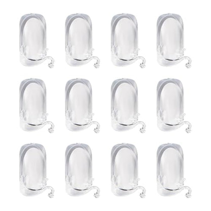 Command 3M Gancho Adhesivo sin dañar la superficie, Uso Exterior, Mediano, Transparente, 12 piezas