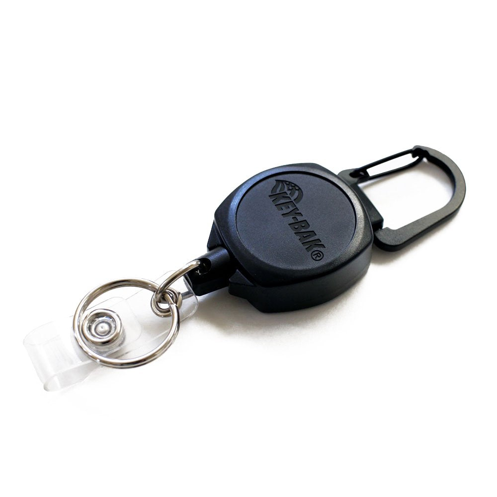 KEY-BAK Carrete para identificación, con cuerda Kevlar retráctil de 61 cm y llavero para 5 llaves o 113 g
