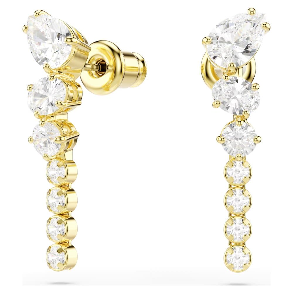 Pendientes Mesmera, Tallas mixtas, Blancos, Acabado en oro de 18 quilates