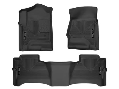 Husky Liners Juego de Alfombrillas para Chevrolet Silverado/GMC Sierra Doble Cabina 2014-2018, Negro 98231
