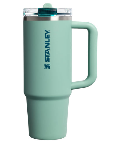 Stanley Quencher ProTour Vaso Térmico con Popote Abatible, Acero Inoxidable - 30 Ounces - Verde primavera
