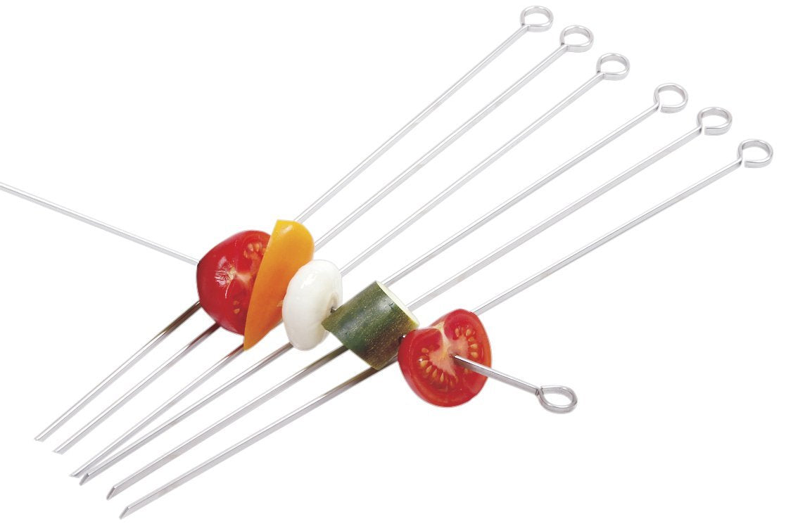 Norpro pinchos de acero inoxidable, juego de 6, Plateado, 14 pulgadas, 1