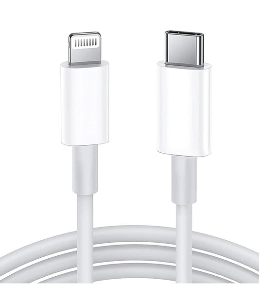 TALK WORKS - Cable USB C a Lightning para iPhone de 3 pies, cable corto y resistente, entrega de energ-­a de carga rápida, certificado PD MFI para Apple iPhone 13, 12, 11, XR, XS, X, 8, 7, 6, 5, SE, iPad, color blanco