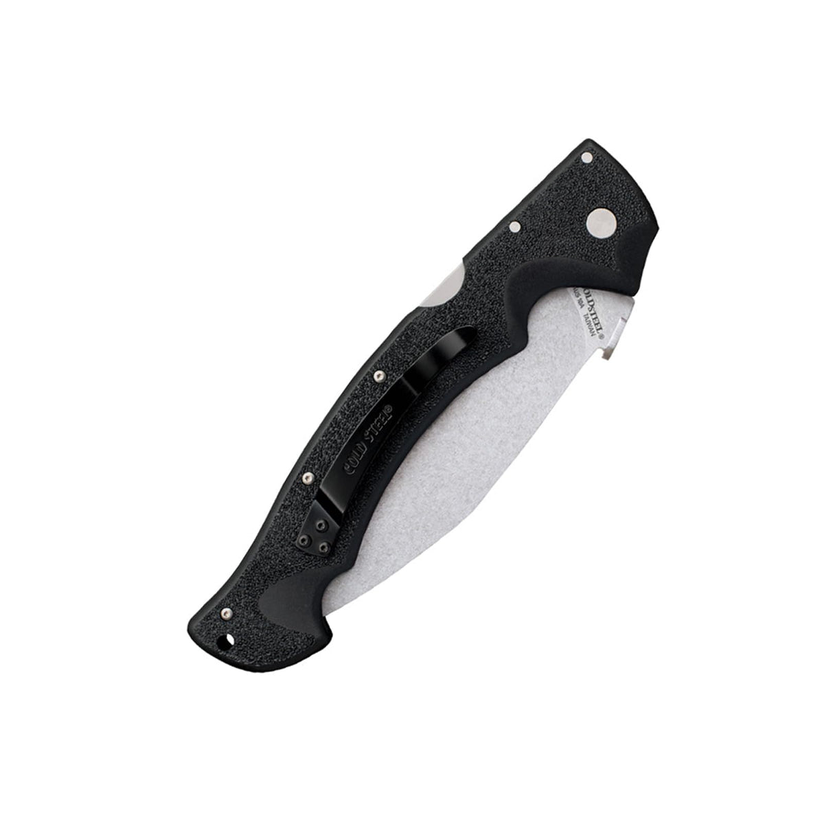 Cold Steel Rajah Series AUS10A - Cuchillo plegable táctico con mango Griv-Ex con bloqueo de triple anuncio, bolsillo ambidiestro y clip para cinturón