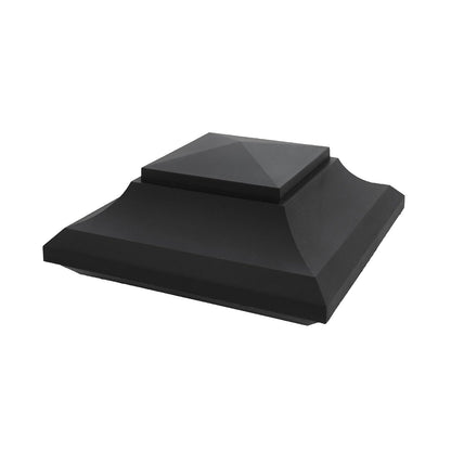 Nuvo Iron SPC23 x 5 1/2" Tapa adaptador de poste pirámide de plástico negro