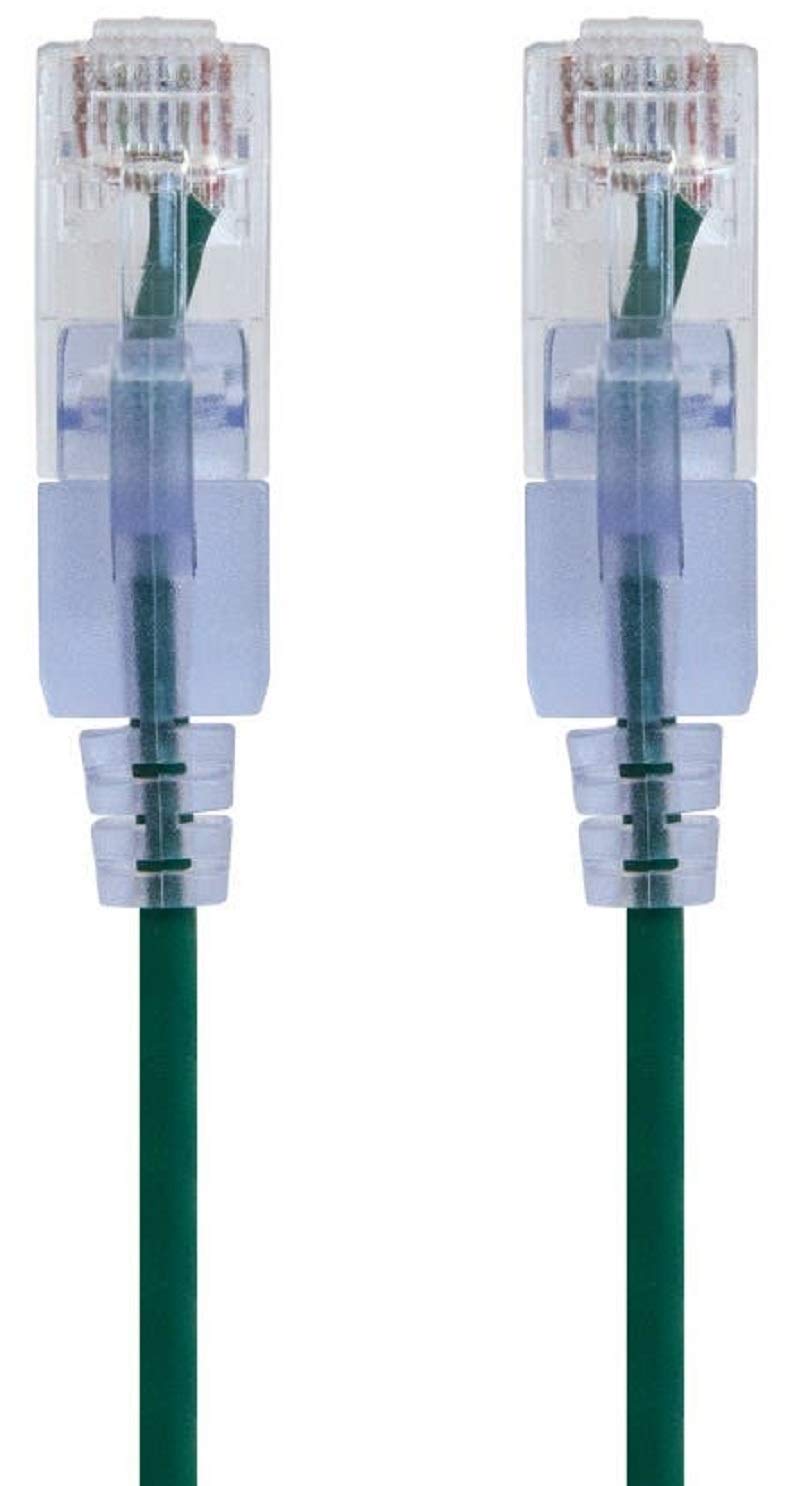 Monoprice SlimRun Cable de Conexión Ethernet Cat6A, 10 Gbit/s - Verde - 3ft - Paquete de 10