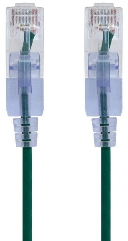 Monoprice SlimRun Cable de Conexión Ethernet Cat6A, 10 Gbit/s - Verde - 3ft - Paquete de 10
