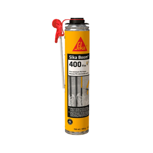 SIKA - Espuma expansiva - Sika Boom 400 Fire - Espuma expansiva de poliuretano profesional resistente al fuego - Temperatura entre –40 ° C y +90 ° C - Firestop hasta 4H - Clase EI 240 - Bote 750 ml