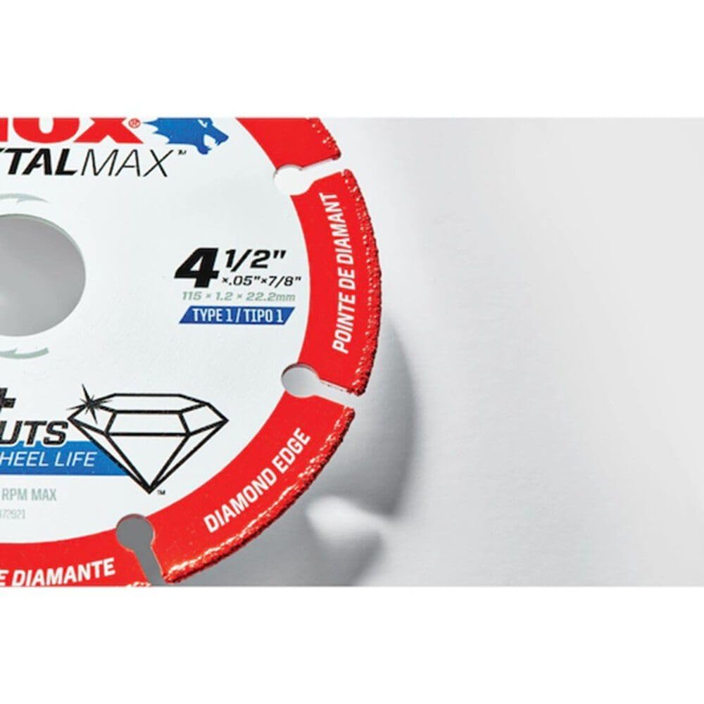 LENOX Tools Cutting Wheel, Diamond Edge, 4-1/2-Inch (1972921)
