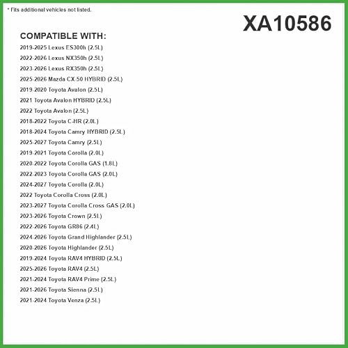 EcoGard Filtro de Aire de Motor XA10586 para Toyota RAV4/Corolla/Camry/Sienna/Highlander/Venza 2018-2026