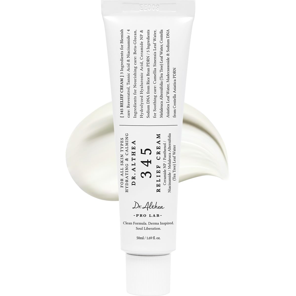 Dr.althea 345 Relief Cream, Daily Face Moisturizer for Soothing | Recovery and Blemish Care with Pdrn & Niacinamide, Korean Vegan Skincare All Skin Types, 1.69 Fl Oz (Ver.2 - Pack of 1)
