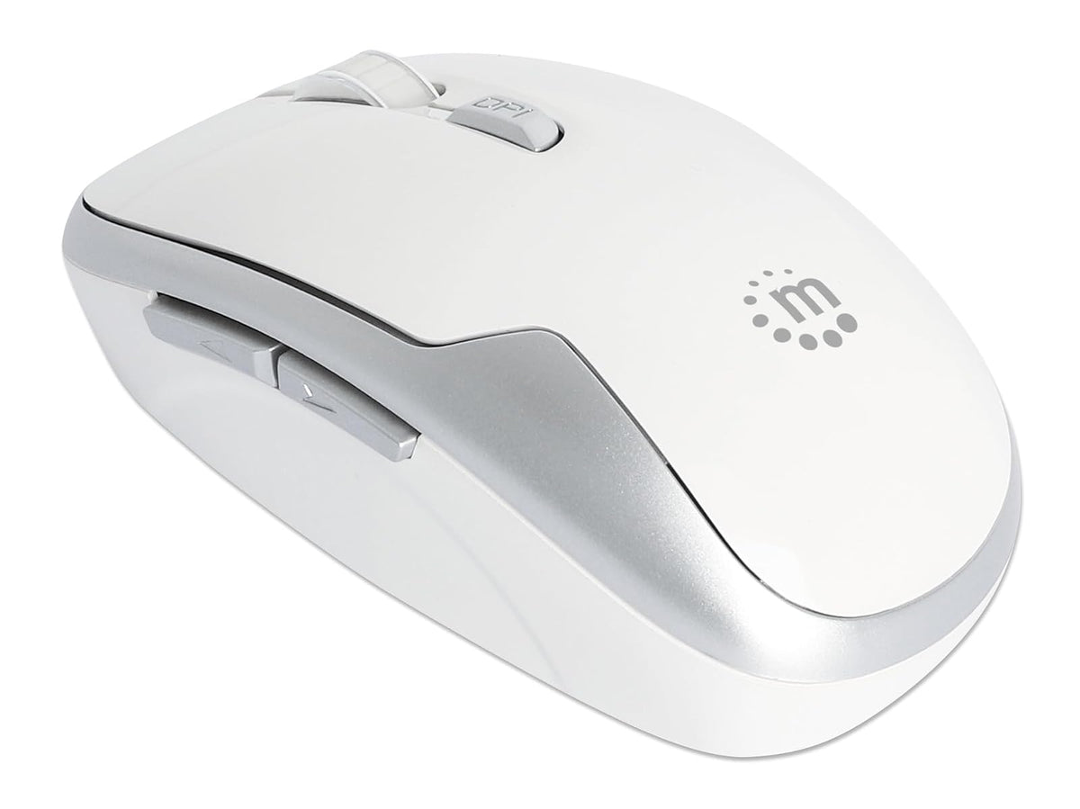 Manhattan Mouse Optico Inalambrico 6 Botones 2.4G Blanco