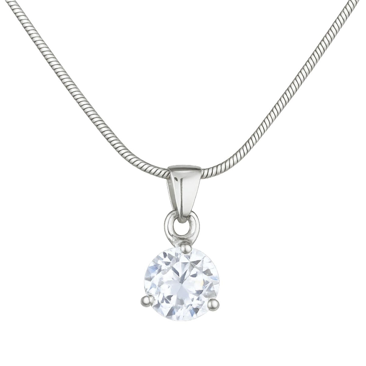 XYPHIELLE Collar y Aretes para Mujer - Dije Redondo de Zirconia Blanca en Aleación Plateada - Joyería Elegante para Novia, Esposa o Mamá (Navidad, San Valentín, Cumpleaños)