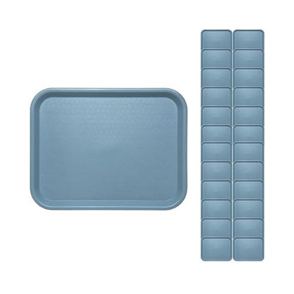 CFS CT101459 Cafe - Bandeja de plástico estándar para cafetería/comida rápida, certificado NSF, última intervensión de BPA, 14 pulgadas de largo x 10 pulgadas de ancho, azul pizarrón (paquete de 24)