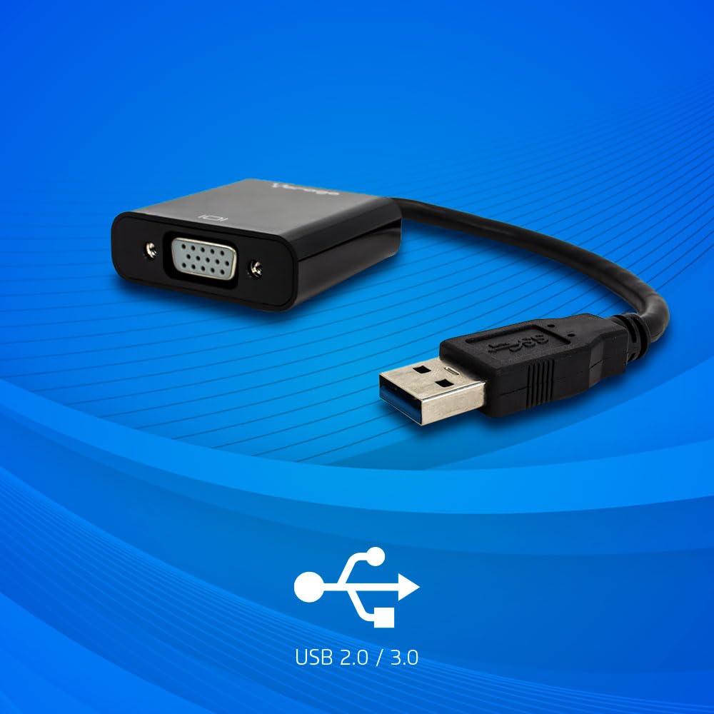 Vorago ADP-200 Adaptador USB 3.0 a VGA Full HD Hasta 1080p Compatible Con Windows