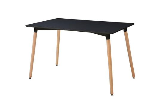 Alterego - Mesa Rectangular nórdica London, Color Negro