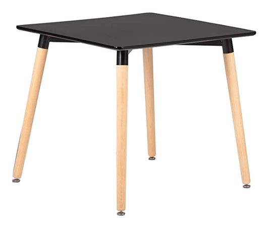 Mesa de Comedor Cuadrada, Estilo Eames. Diseño Moderno y Minimalista Negra, Midtown Concept