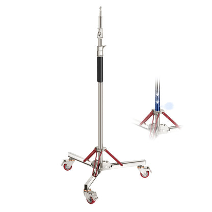 NEEWER Soporte de Luz de Acero Inoxidable con Ruedas 305 cm - SC305AW
