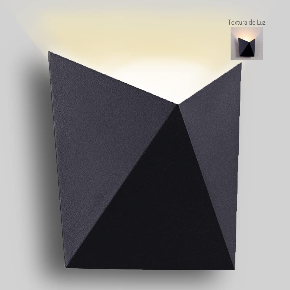 Tecnolite - Lámpara de Pared Arbotante LED Exterior 9 W, Luz Cálida Brillante, IP54, IK08, No atenuable, LED integrado