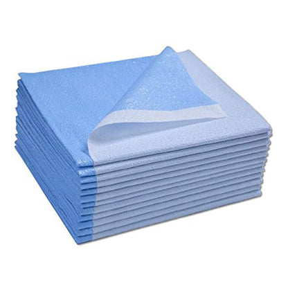 Avalon Papers - Cortina de Equipo Médico de Un Solo Uso, Azul, 40 x 90 Pulgadas (Paquete de 50) | Cortina de equipo médico, tela con respaldo de poliéster, ayuda a prevenir fugas, funda de cama de masaje