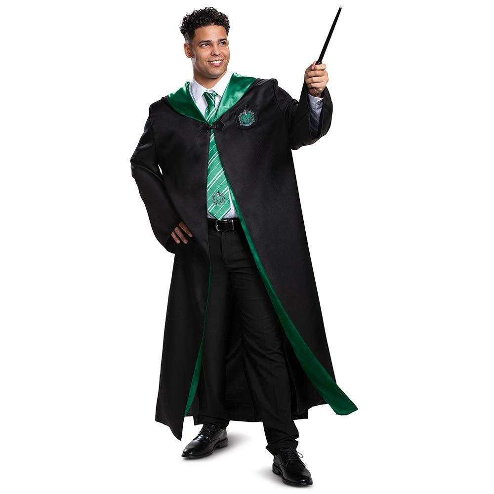Harry Potter Robe, Deluxe Wizarding World Hogwarts House Themed Robes for Adults, Movie Quality Dress Up Costume Accessory