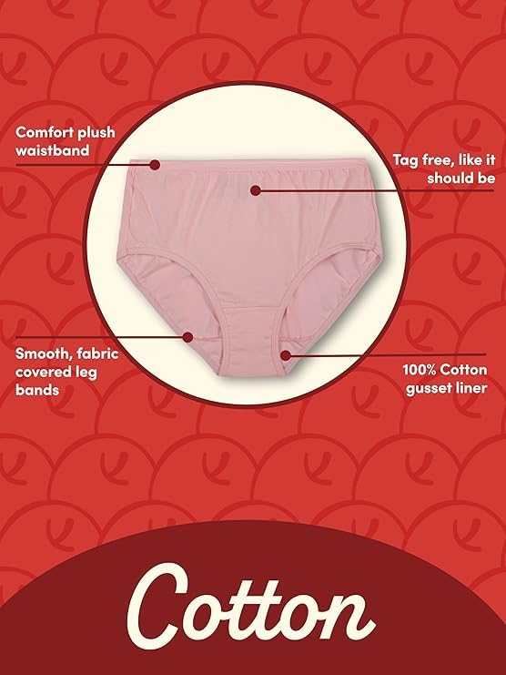 Fruit of The Loom Fruit of The Loom - Bikini de algodón para Mujer, 12 Unidades Ropa Interior para Mujer