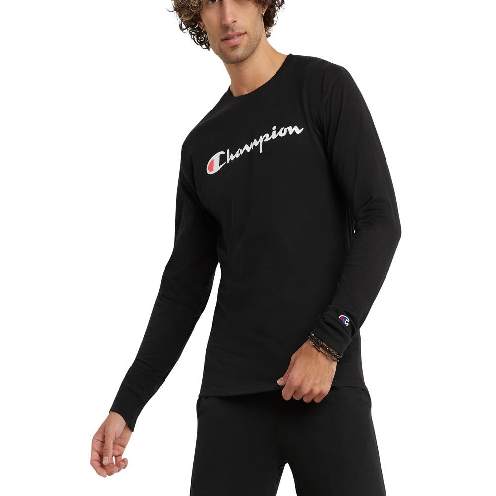 Champion LIFE Playera Cuello Redondo para Hombre - XL - negro