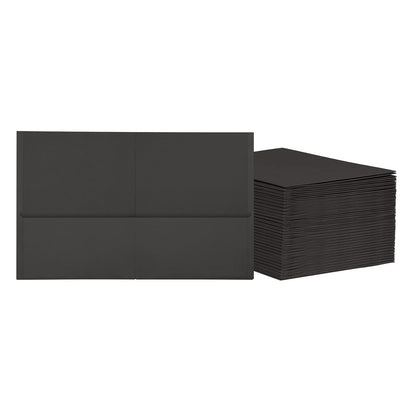 Folder doble solapa Oxford, papel texturizado, color negro, tamaño carta, ideal para proyectos escolares o profesionales, gran capacidad (57542)