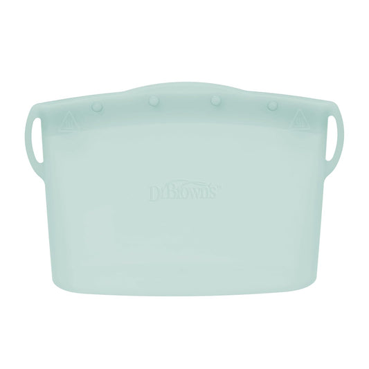 Dr. Brown's - Bolsa esterilizadora de vapor de microondas para biberones, piezas de extractor de leche y otros accesorios para niños, 100% silicona, bolsa esterilizadora reutilizable