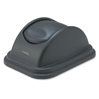 Rubbermaid Commercial Products – Tapa Oscilante para Cesto Grande, Diseño de Plástico Resistente que Evita Olores y Bacterias, que se Ajusta Debajo del Escritorio, Negro FG306700BLA