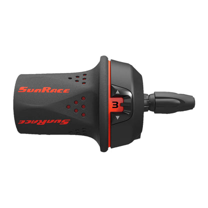 SUNRACE Puños de Mando Montaña 3x7P Index con Forros Rojo Bolsita TSM21.730S.RS0.HPB
