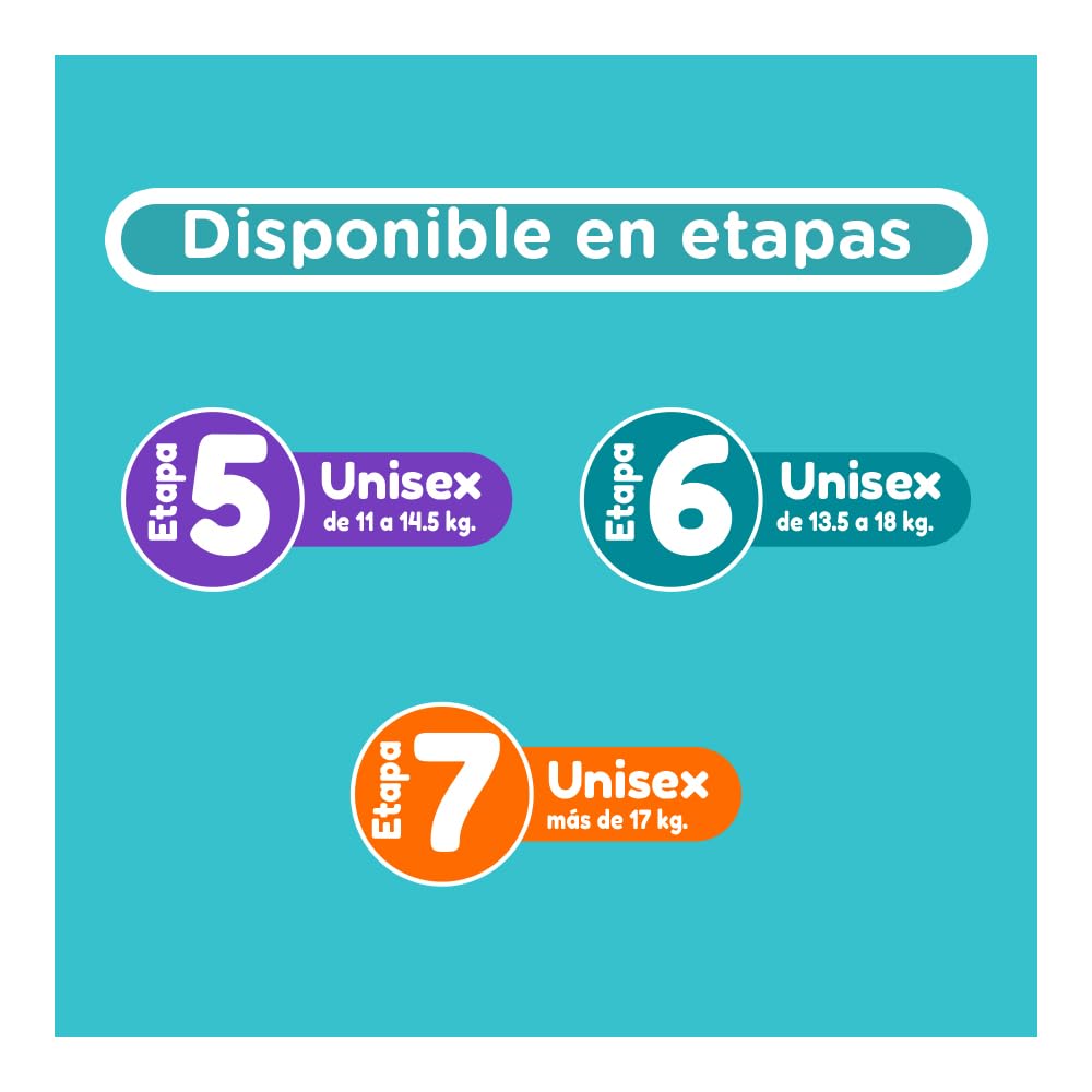 Huggies All Around Pañal Desechable para Bebé, Etapa 6 Unisex, Caja con 160 piezas, Ideal para bebés de más de 13.5 kg