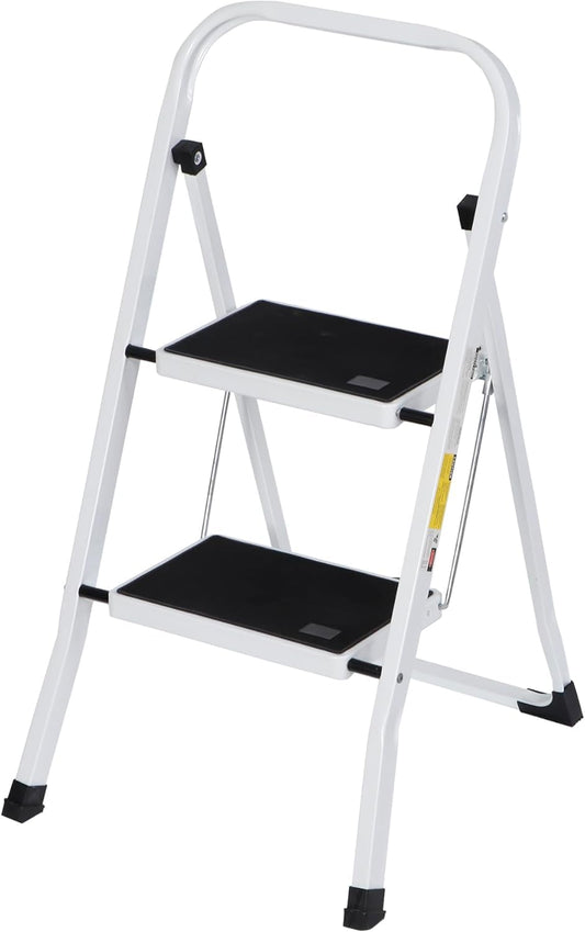 SIMPLI-MAGIC Escalera de escalón, Taburete ergonómico Plegable con Pedal Ancho Antideslizante, Multiuso para el hogar, Cocina y Oficina (Capacidad de 300 Libras)