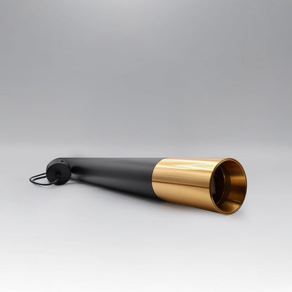 Lámpara Colgante Decorativa Cilíndrica Negro y Oro ARTLITE, Base GU10, Cable Ajustable 120 cm, Diseño Moderno para Cocina, Comedor, Restaurante y Bar
