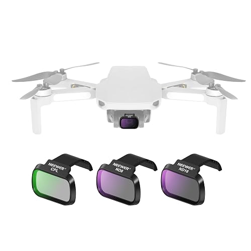 NEEWER ND Filter Set Compatible con dji Mini 4K/2 SE/SE/2/Mavic Mini (Paquete de 3), CPL/ND8/ND16 Filtros Densidad Neutra Cristal Óptico HD Multicapa Accesorios Lentes Cámara Drones, FL-C41