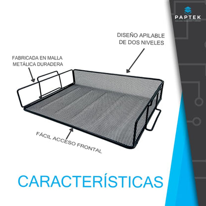 Charola Apilable Malla Metálica Nextep C/2