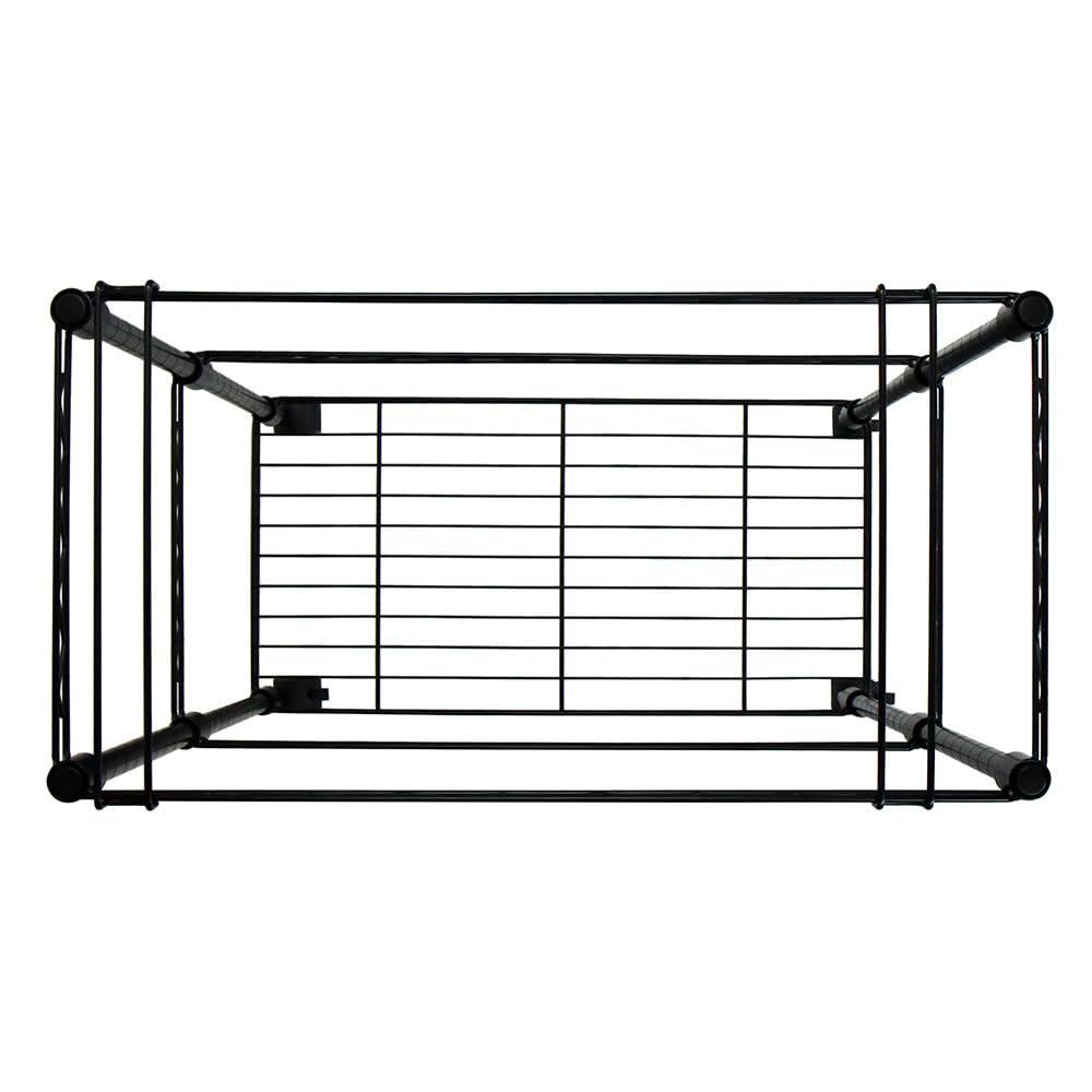 Oceanstar 2MRC1507 Portable 2-Tier Metal Rolling File Cart, Black