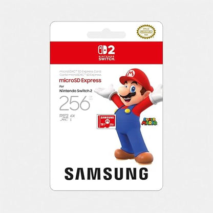 Nintendo Samsung Tarjeta microSD Express 256GB Switch 2 | microSD