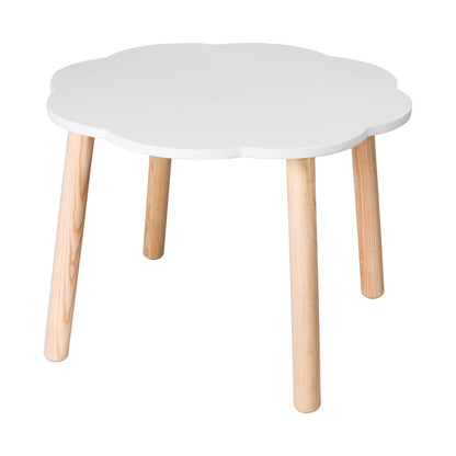 DUDUK Mesa Infantil de Madera con Forma de Nube - Blanco