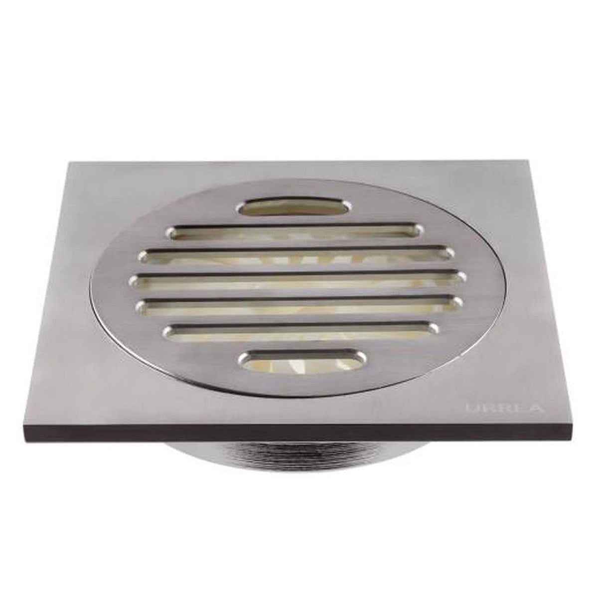URREA CCRRINOX Coladera Cuadrada INOX, Rejilla Redonda INOX, Coladera con Rejilla, Latón