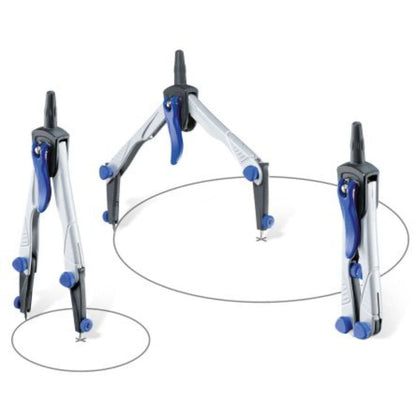 Maped Compas Technic Compact | con 7 Piezas | Color Azul