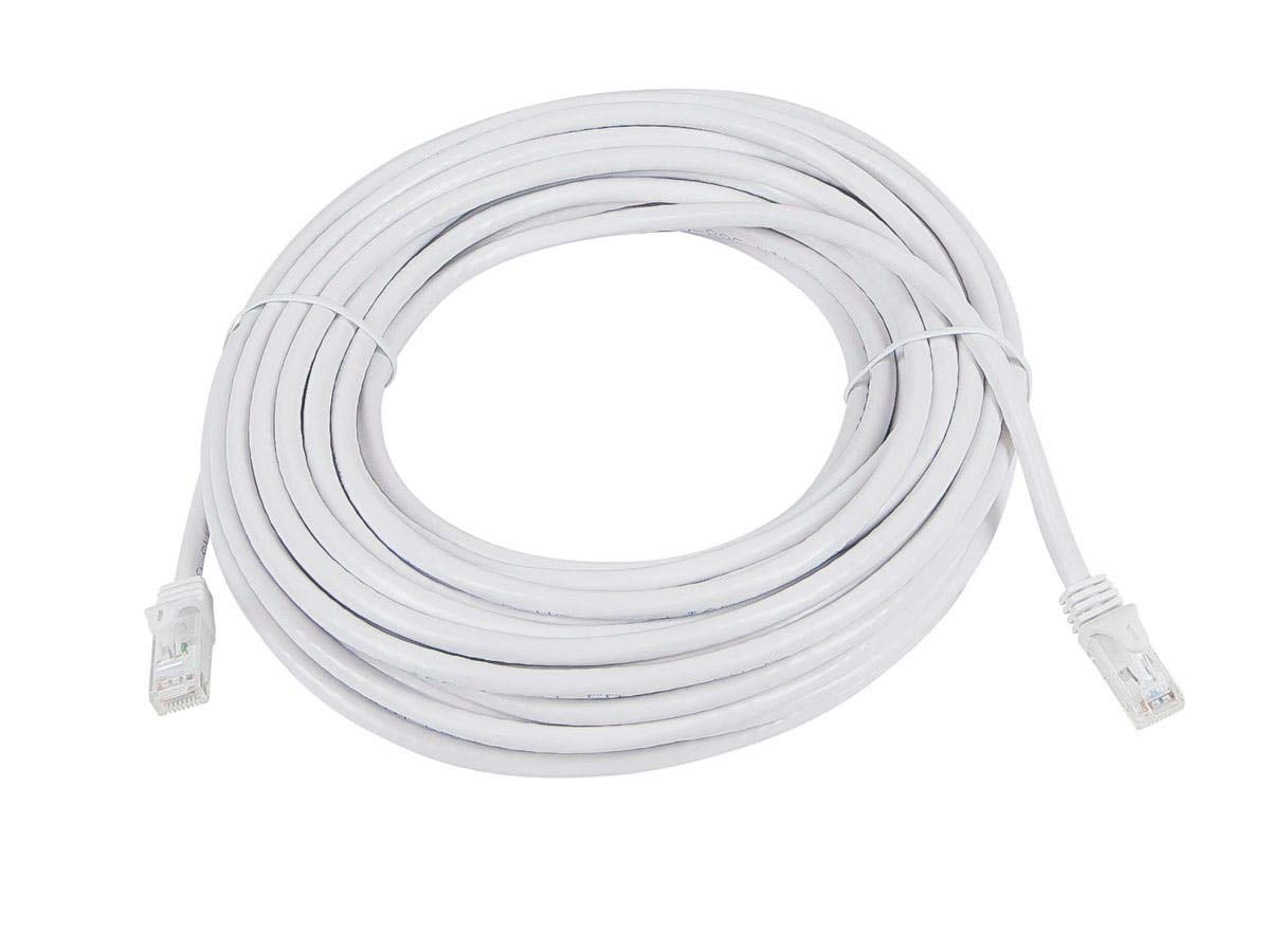 Monoprice Flexboot Cat5e Ethernet Patch Cable - Network Internet Cord - RJ45, Stranded, 350Mhz, UTP, Pure Bare Copper Wire, 24AWG, 50ft, White