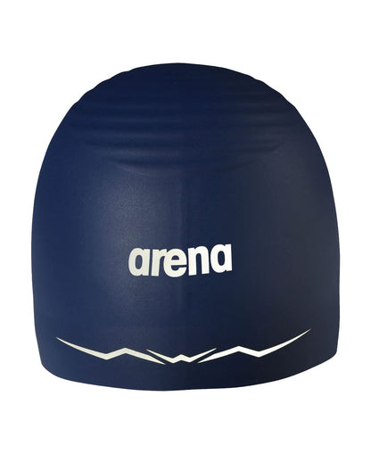 Arena - Gorro de natación de Silicona para Hombres y Mujeres, Aquaforce Wave hidrodinámico, Rendimiento competitivo, intensivo - marino - M