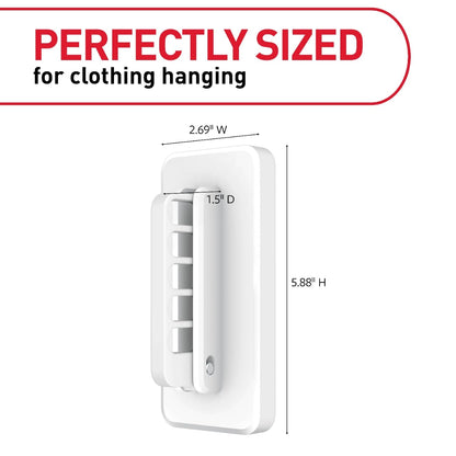 Command - percha de ropa plegable para ropa, con capacidad para hasta 5 perchas de 7 libras, 1.5 libras por peldaño y 1 gancho con 5 peldaños y 4 tiras, organizador de clóset, organización del hogar