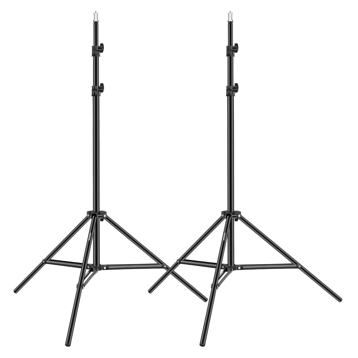 NEEWER 6.23ft/190cm Aluminio Light Trípodes (2 Paquete) | Para Kits de Estudio, Fotografía Lights, Softboxes, Negro