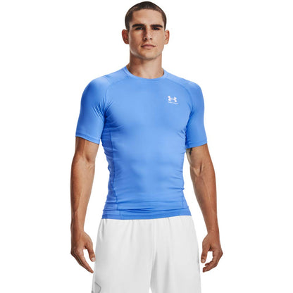 Under Armour HeatGear Camiseta de Compresión para Hombre - azul Carolina (475) - Blanco - XXL