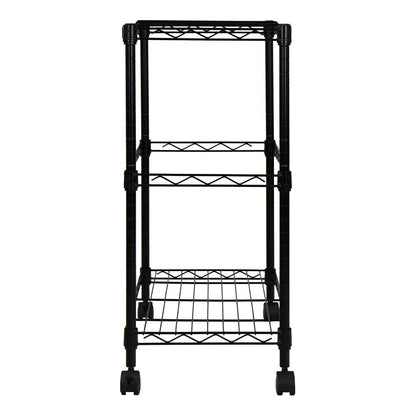 Oceanstar 2MRC1507 Portable 2-Tier Metal Rolling File Cart, Black