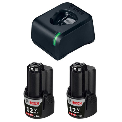 Bosch Kit de Cargador GAL12V-20 y 2 Baterías 12V 2,0Ah