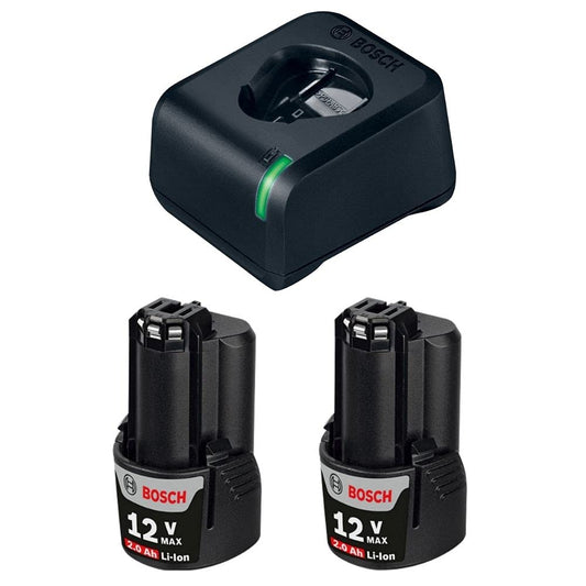 Bosch Kit de Cargador GAL12V-20 y 2 Baterías 12V 2,0Ah